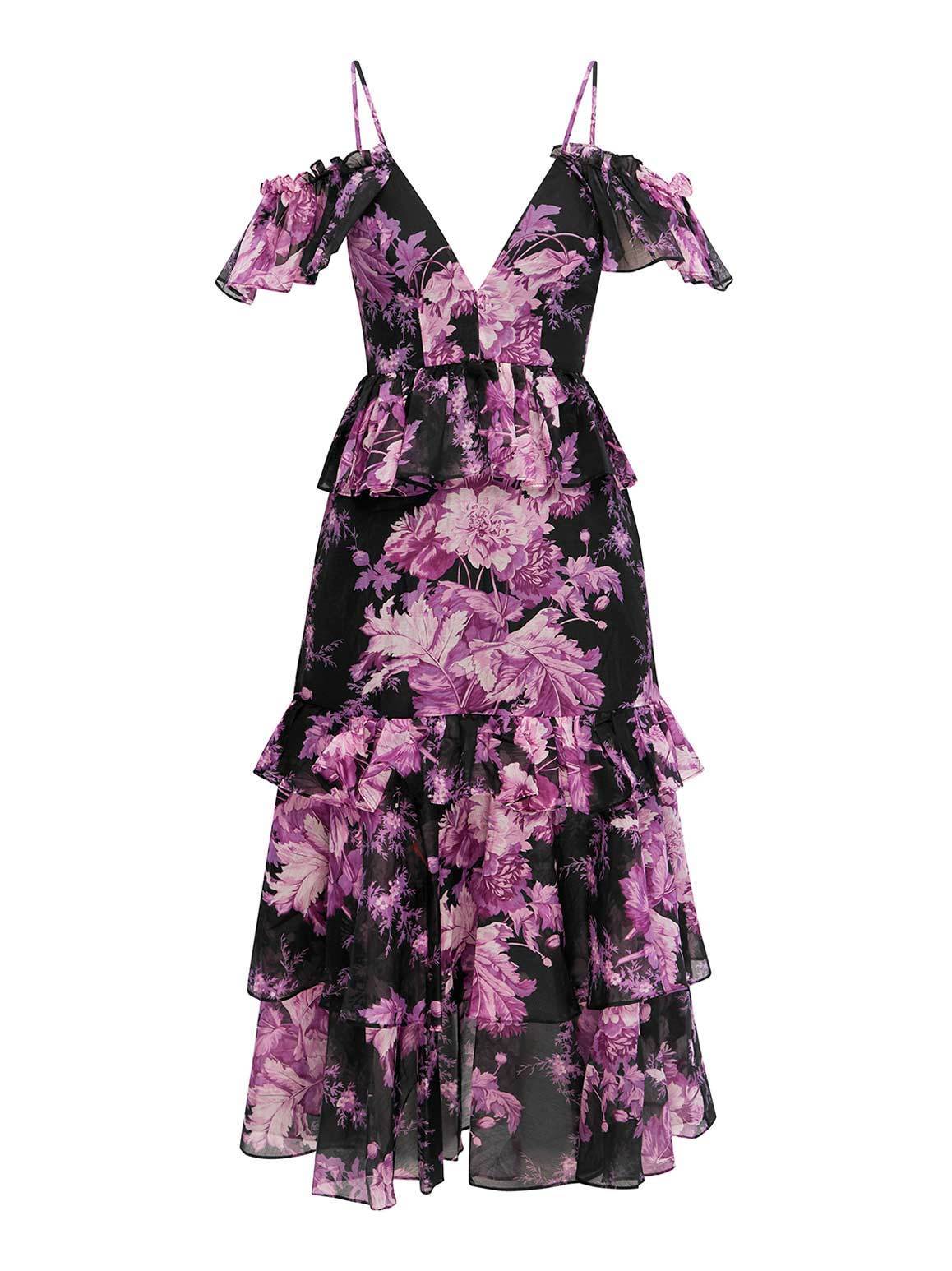 alice mccall flamingo midi dress Blue and Pink Flamingo Midi Dress